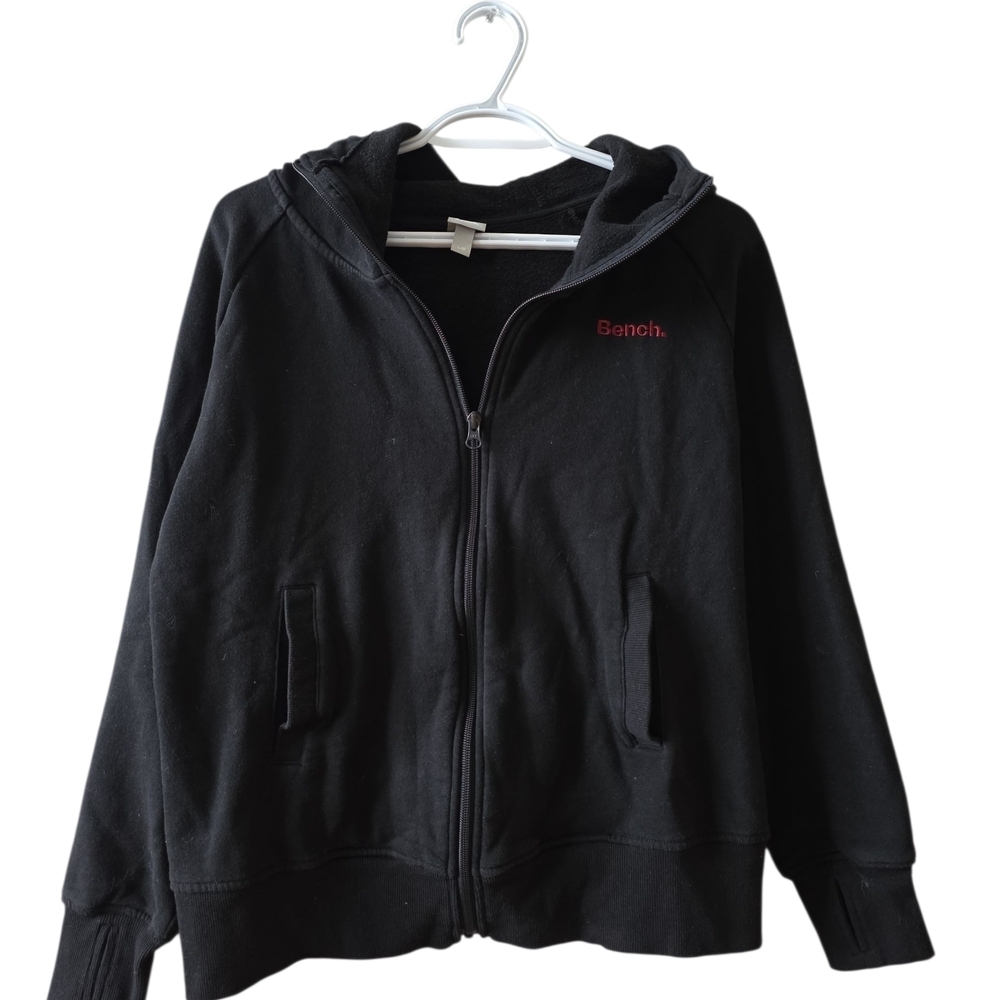 Bench Black Hoodie with Red Logo